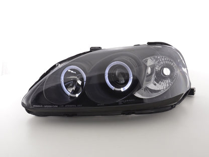 Scheinwerfer Set Honda Civic Coupe/Civic 4-trg. Bj. 99-00 schwarz