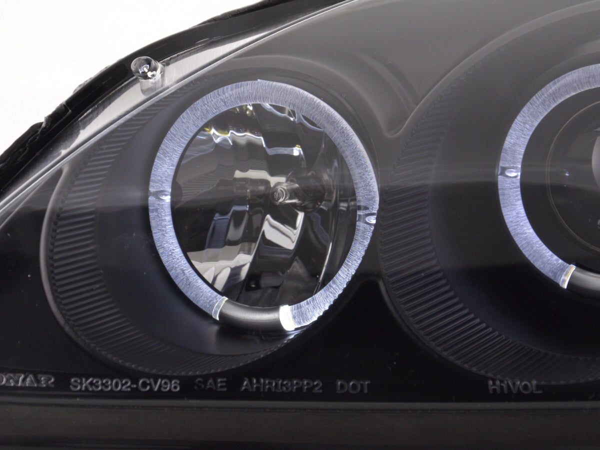 Scheinwerfer Set Honda Civic Coupe/Civic 4-trg. Bj. 99-00 schwarz