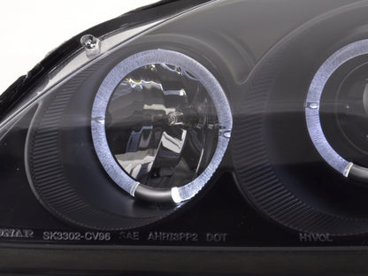 Scheinwerfer Set Honda Civic Coupe/Civic 4-trg. Bj. 99-00 schwarz