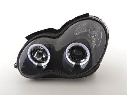 Scheinwerfer Set Mercedes C-Klasse Typ W203 Bj. 00-07 schwarz für Rechtslenker