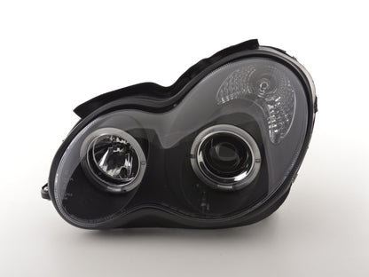 Scheinwerfer Set Mercedes C-Klasse Typ W203 Bj. 00-07 schwarz für Rechtslenker