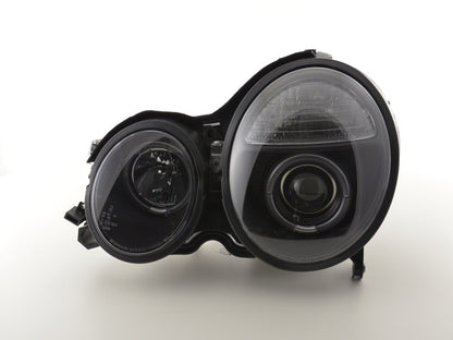 Scheinwerfer Set Angel Eyes Mercedes E-Klasse Typ W210 Bj. 99-01 schwarz