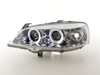 Scheinwerfer Set Angel Eyes Opel Astra G Bj. 98-03 chrom