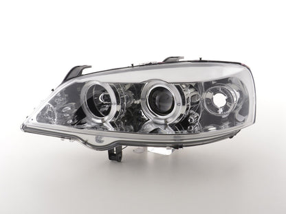 Scheinwerfer Set Angel Eyes Opel Astra G Bj. 98-03 chrom