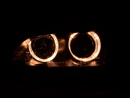 Scheinwerfer Set Angel Eyes Opel Astra G Bj. 98-03 schwarz