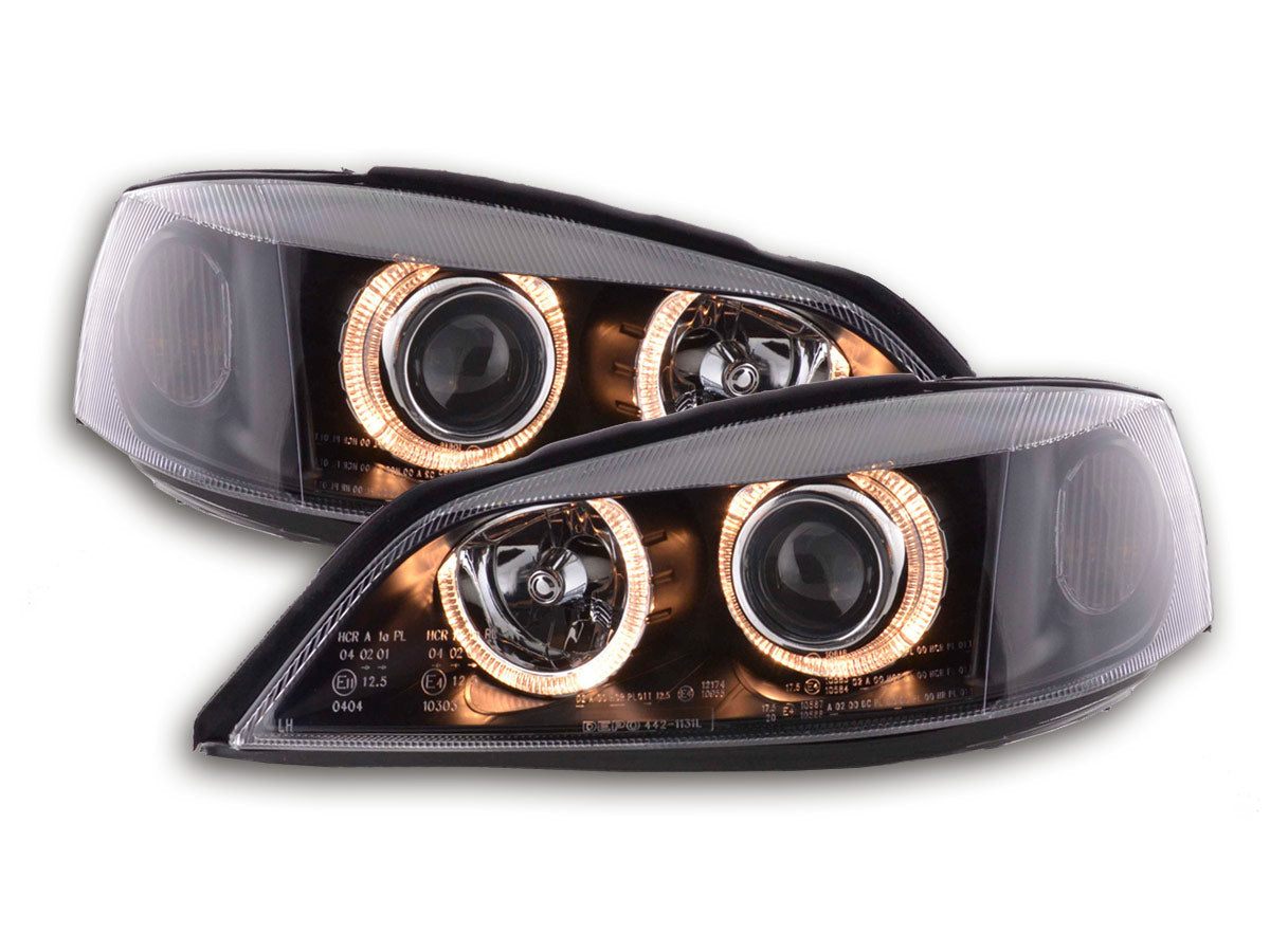 Scheinwerfer Set Angel Eyes Opel Astra G Bj. 98-03 schwarz