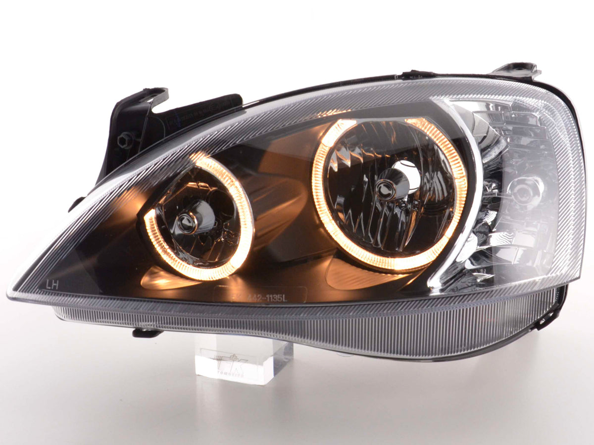 Scheinwerfer Set Angel Eyes Opel Corsa C  01-06 schwarz