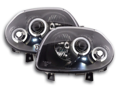 Scheinwerfer Set Renault Clio Typ B Bj. 98-01 schwarz