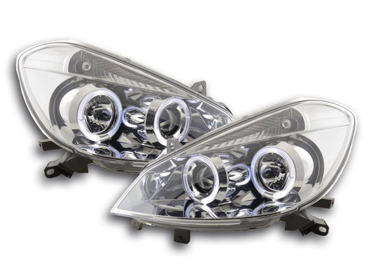 Scheinwerfer Set Renault Clio Typ R Bj. 05- chrom für Rechtslenker