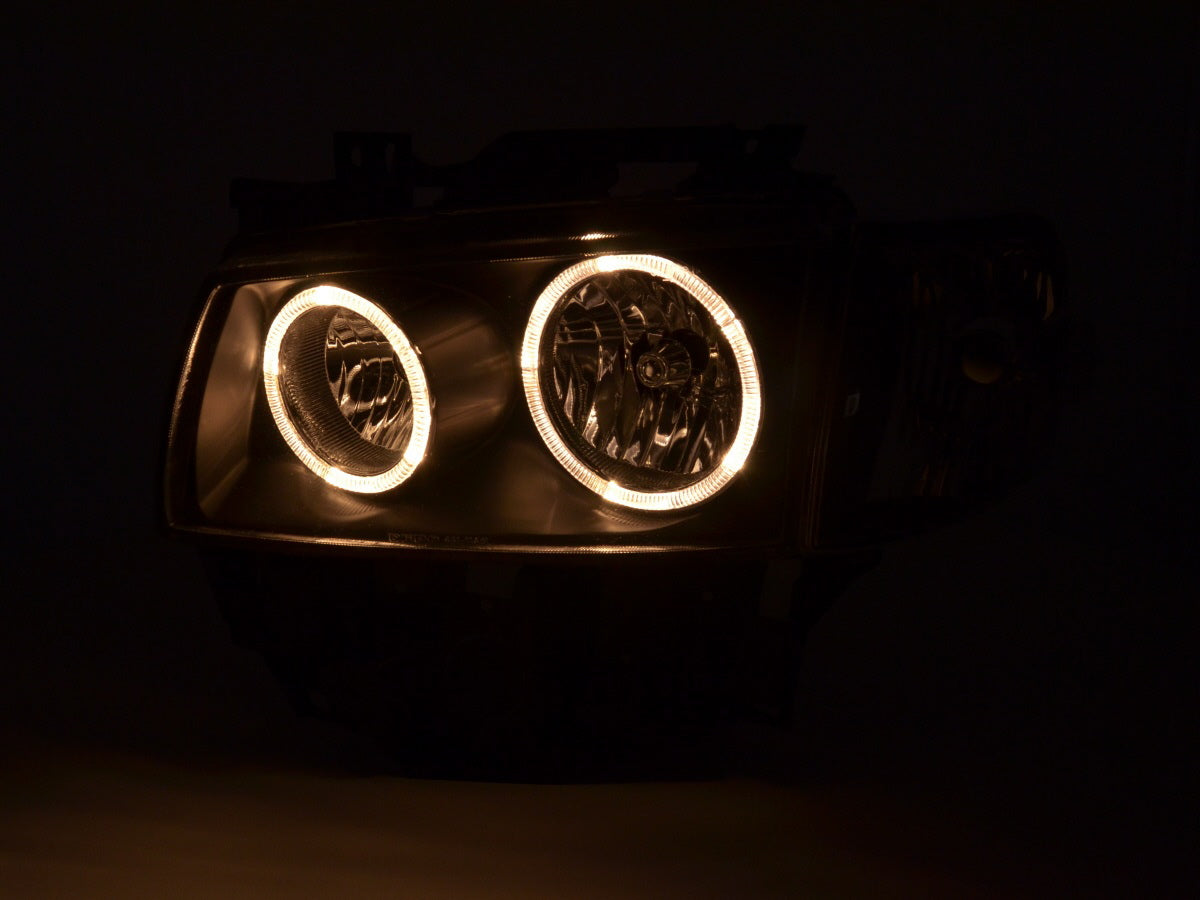 Scheinwerfer Set Angel Eyes VW Bus Typ T4  97-02 schwarz
