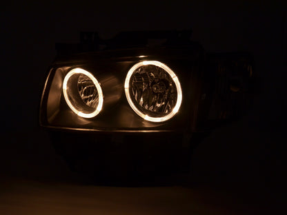 Scheinwerfer Set Angel Eyes VW Bus Typ T4  97-02 schwarz