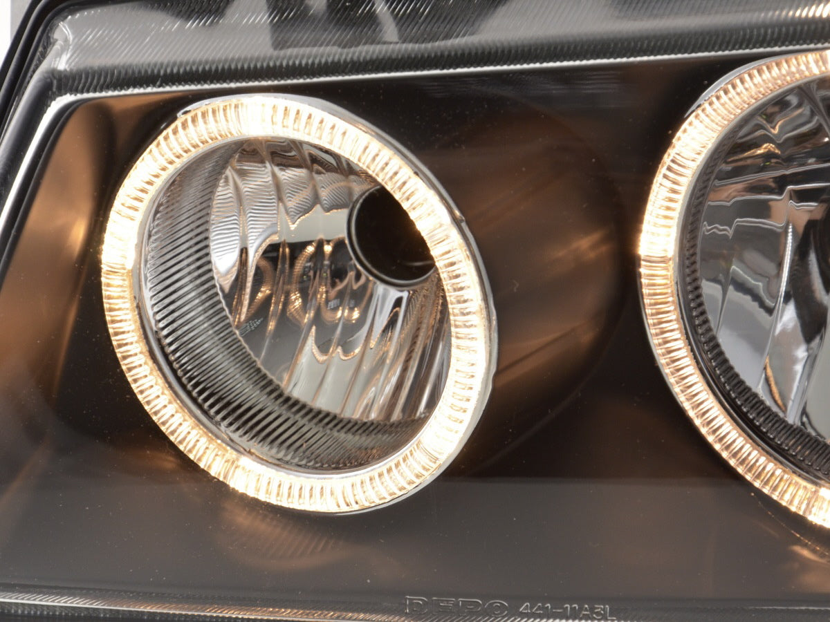 Scheinwerfer Set Angel Eyes VW Bus Typ T4  97-02 schwarz