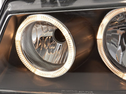 Scheinwerfer Set Angel Eyes VW Bus Typ T4  97-02 schwarz