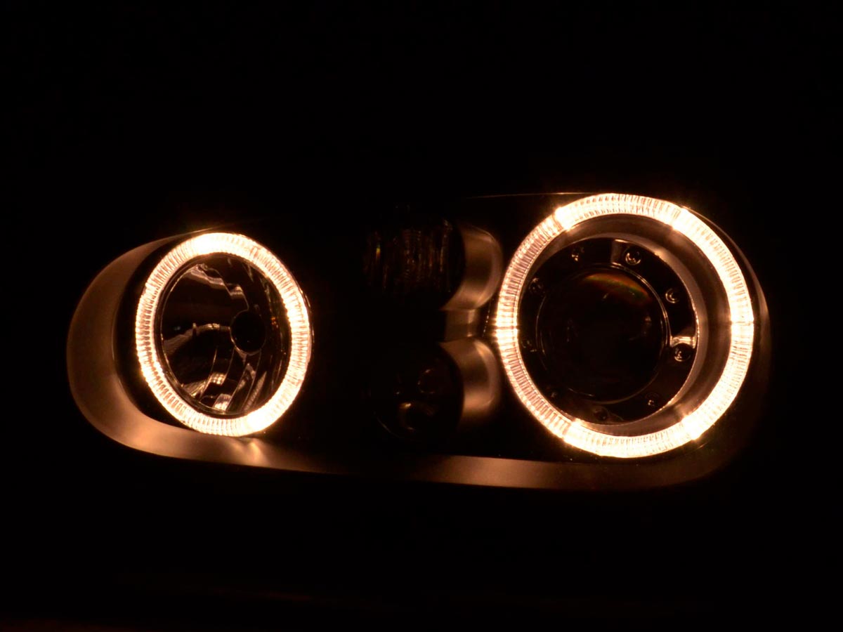 Scheinwerfer Set Angel Eyes VW Golf 4 Typ 1J  98-03 schwarz