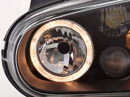 Scheinwerfer Set Angel Eyes VW Golf 4 Typ 1J  98-03 schwarz