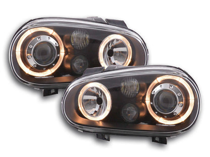 Scheinwerfer Set Angel Eyes VW Golf 4 Typ 1J  98-03 schwarz