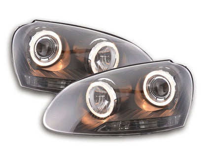 Scheinwerfer Set Angel Eyes VW Golf 5 Typ 1K  03-08 schwarz