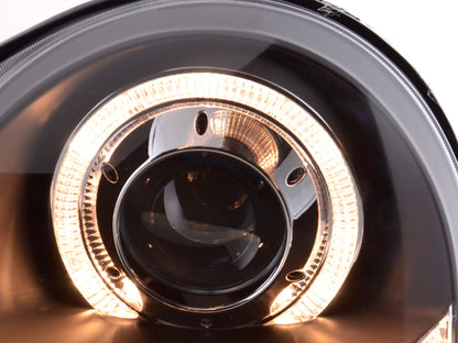 Scheinwerfer Set Angel Eyes VW Polo Typ 9N  01-05 schwarz