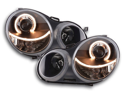 Scheinwerfer Set Angel Eyes VW Polo Typ 9N  01-05 schwarz