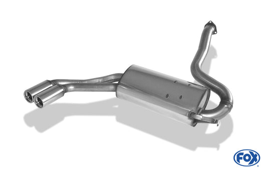FOX Audi 80/90 Typ 85 quattro Facelift Endschalldämpfer - 2x76 Typ 13