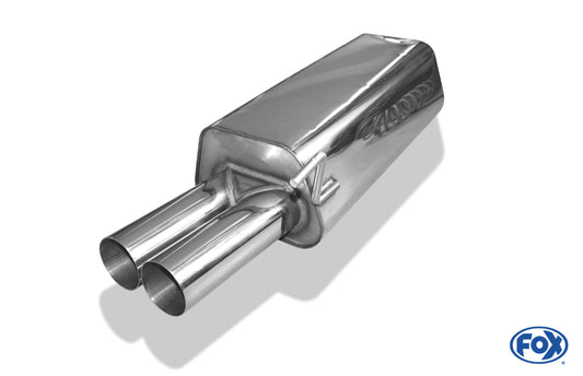 FOX Audi 80 Typ B4 Limousine & Avant Endschalldämpfer Ø63,5mm - 2x76 Typ 10