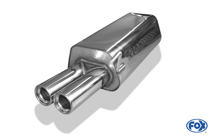 FOX Audi 80 Typ B4 Limousine & Avant Endschalldämpfer Ø63,5mm - 2x76 Typ 13