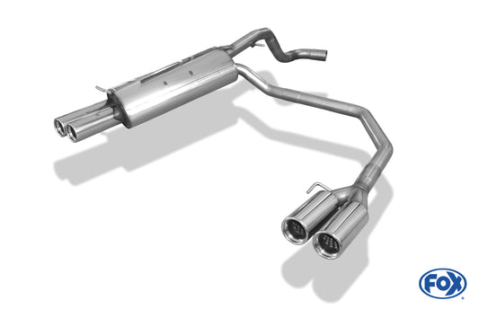 FOX VW Beetle Typ 1C/ 9C Endschalldämpfer Ausgang rechts/links - 2x76 Typ 13 rechts/links