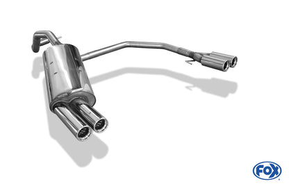 FOX VW Golf IV Endschalldämpfer Ausgang rechts/links - 2x76 Typ 13 rechts/links