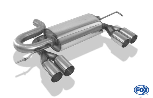 FOX Audi S3 Typ 8L Endschalldämpfer Ausgang rechts/links Ø 63,5mm - 2x80 Typ 10 rechts/links