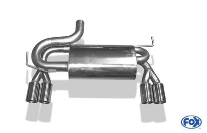 FOX Audi A3 Typ 8L quattro Endschalldämpfer Ausgang rechts/links Ø 63,5mm - 2x76 Typ 12 rechts/links