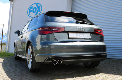 FOX Audi A3 - 8V 3-türer + S-Line Endschalldämpfer einseitig - 2x80 Typ 16