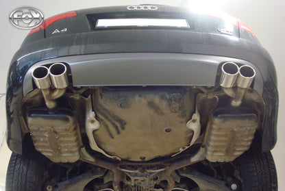 FOX Audi A4 B7 - 2,0l TFSI Endrohrpaar zum Aufstecken i57mm - 2x88x74 Typ 32 rechts/links
