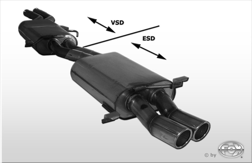 FOX Audi V8 Typ D11 Endschalldämpfer - 2x70 Typ 16