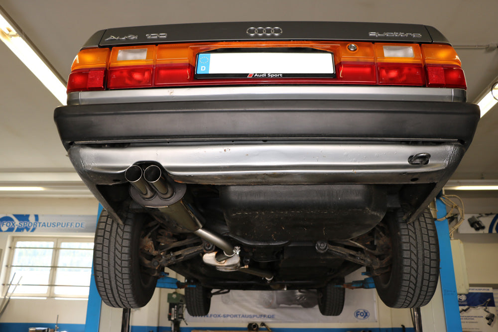 FOX Audi 100 quattro Typ C3 Endschalldämpfer - 2x63 Typ 10
