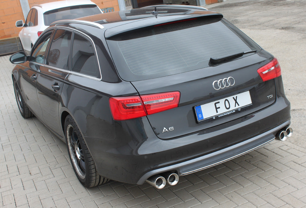 FOX Audi A6 4G - 2,0l TFSI + 2,8l FSI Endschalldämpfer rechts/links zweiflutig - 2x90 Typ 13 rechts/links