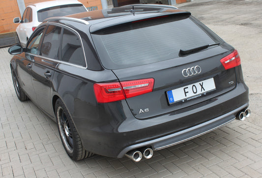 FOX Audi A6 4G - 2,0l TFSI + 2,8l FSI Endschalldämpfer rechts/links zweiflutig - 2x90 Typ 13 rechts/links