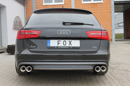 FOX Audi A6 4G - 2,0l TDI Endschalldämpfer rechts/links zweiflutig - 2x90 Typ 13 rechts/links