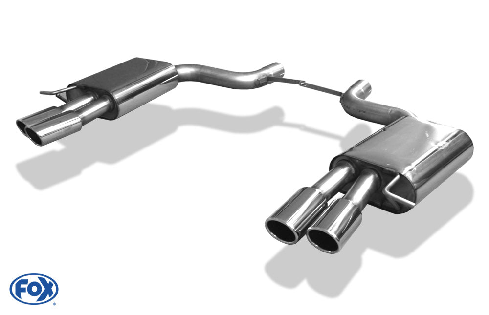 FOX Audi A8 Typ 4E - S8-Optik Endschalldämpfer rechts/links Ø70mm - 2x88x74 Typ 32 rechts/links (S8-Optik)