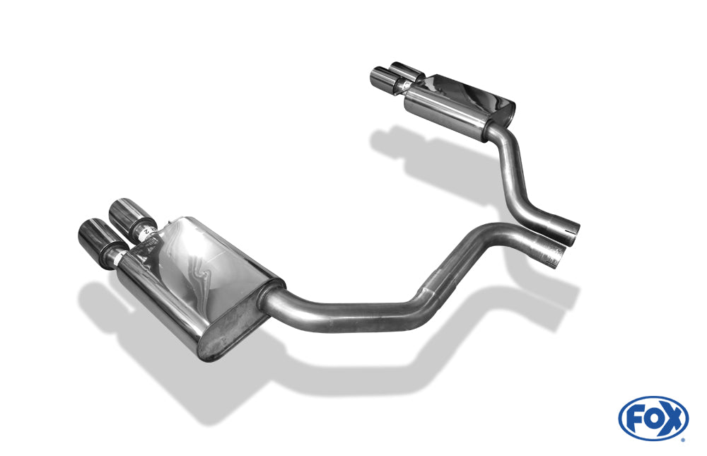FOX Audi S8 Typ 4H Endschalldämpfer rechts/links zweiflutig - 2x100 Typ 25 rechts/links
