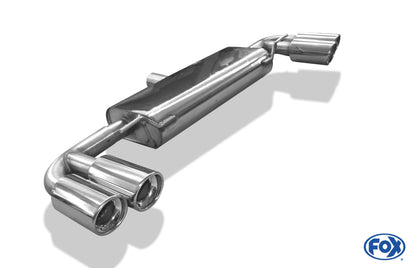 FOX Audi TT 8J - Turbo Endschalldämpfer rechts/links - 2x100 Typ 17 rechts/links