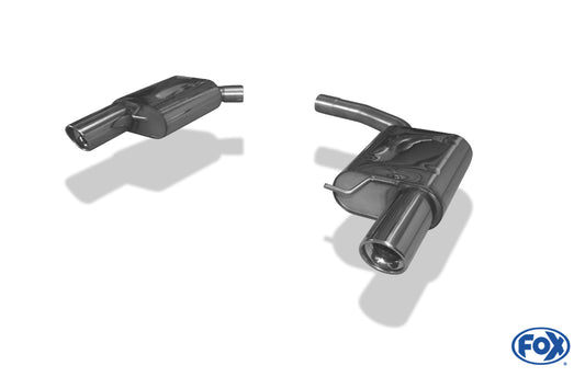 FOX Audi A4 B8/ A5 8T quattro  Coupe/A5 Cabrio Endschalldämpfer rechts/links für 1-Rohr - 1x100 Typ 17 rechts/links