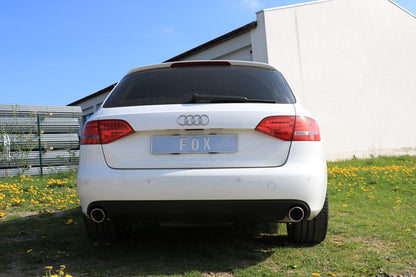 FOX Audi A4 B8 Limousine/ Avant + S-Line Endschalldämpfer rechts/links einflutig inkl. Y-Adapterrohr Ø65mm innen - 1x100 Typ 16 rechts/links