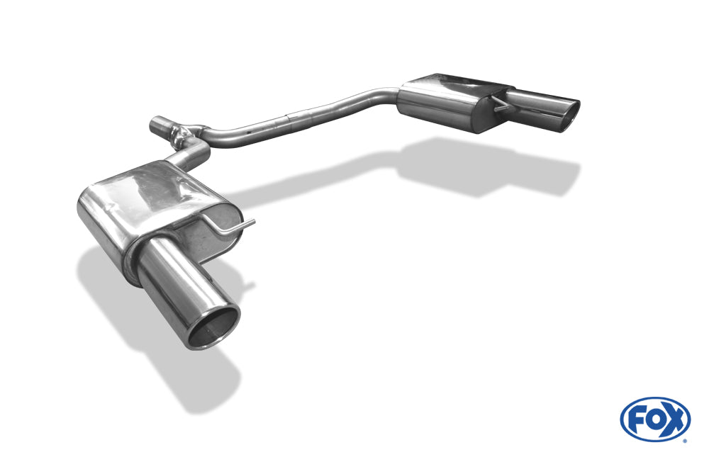FOX Audi A4 B8 Limousine/ Avant + S-Line Endschalldämpfer rechts/links einflutig inkl. Y-Adapterrohr Ø65mm innen - 1x100 Typ 16 rechts/links