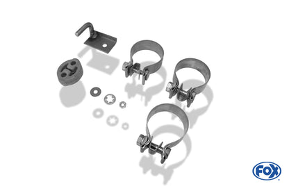 FOX Audi A4 B8 Limousine/ Avant + S-Line Endschalldämpfer rechts/links zweiflutig inkl. Y-Adapterrohr Ø65mm innen - 2x80 Typ 17 rechts/links