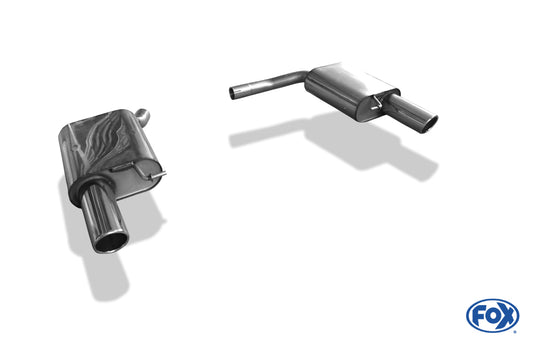 FOX Audi Q5 - 8R quattro Endschalldämpfer rechts/links - 1x90 Typ 16 rechts/links