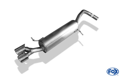 FOX Audi A1 Kompakt/ A1 Sportback Endschalldämpfer - 2x80 Typ 16