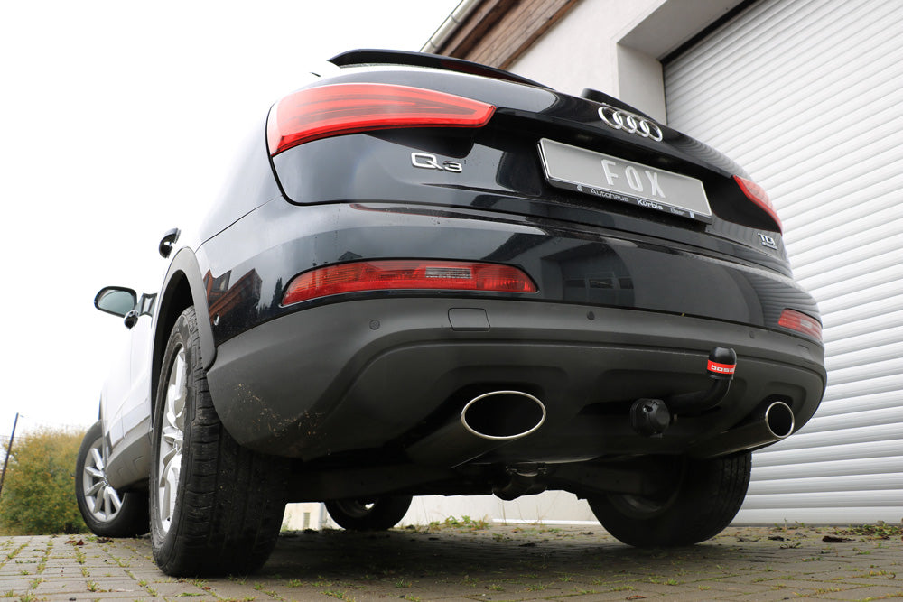FOX Audi Q3 quattro Benzin Endschalldämpfer Ausgang rechts/links - 160x90 Typ 38 rechts/links