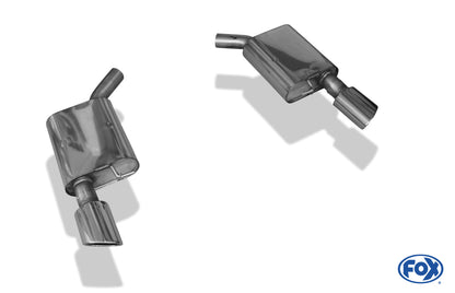 FOX Audi A7 4G - 3,0l TFSI Endschalldämpfer rechts/links - 115x85 Typ 38 rechts/links