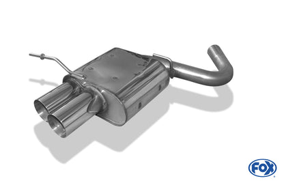 FOX BMW E87 118d 120d Endschalldämpfer - 2x76 Typ 10