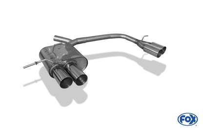 FOX BMW E87 118d 120d Endschalldämpfer Ausgang rechts/links  - 2x76 Typ 10 rechts/links